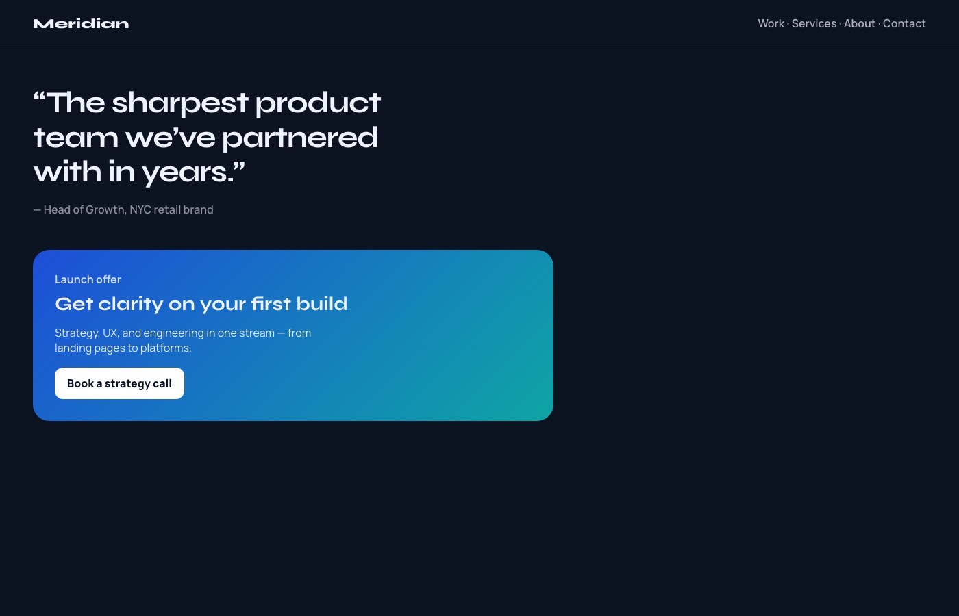 Agency site — home