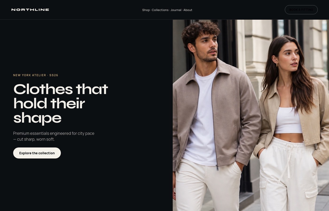 Fashion landing — home