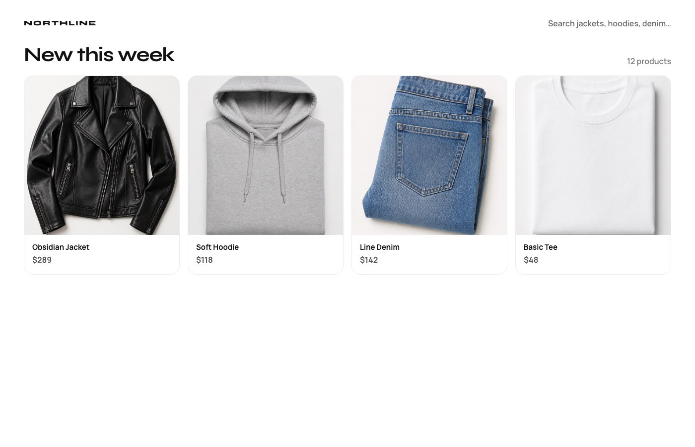 Fashion landing — new arrivals