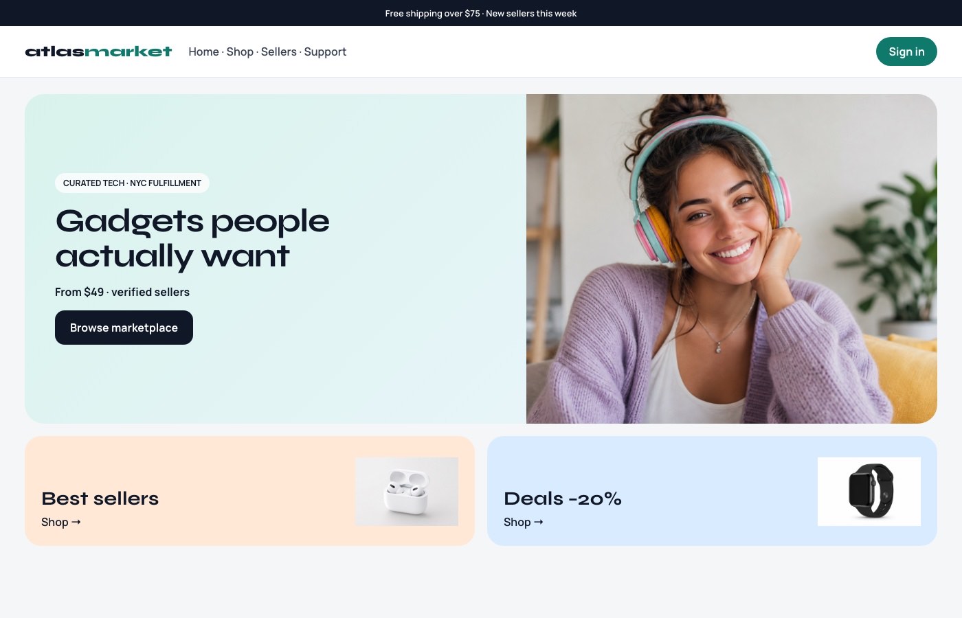 Marketplace home